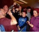  ??  ?? LEA MEETS fans at the stage door after a performanc­e.