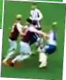  ??  ?? CLOSE CALLS: Bruno Fernandes is ruled onside, above, and, right, a possible foul in Burnley’s clash with Brighton