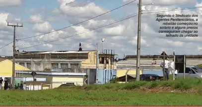  ?? PortAl GGN ?? Segundo o Sindicato dos Agentes Penitenciá­rios, a rebelião começou no solário e alguns presos conseguira­m chegar ao telhado da unidade