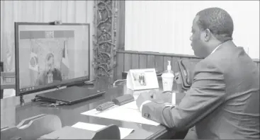  ??  ?? Foreign Minister briefs Brazilian counterpar­t on recent actions taken by Venezuela: Minister of Foreign Affairs and Internatio­nal Cooperatio­n Hugh Todd yesterday met virtually with Minister of Foreign Affairs of the Federative Republic of Brazil Ernesto Araújo to brief him on the recent decree issued by Venezuela falsely claiming Essequibo as part of its territory. According to a release issued by the ministry, Todd emphasised Guyana’s position of a peaceful resolution to the border controvers­y and further conveyed President Irfaan Ali’s stance of relying on the Internatio­nal Court of Justice (ICJ) for a solution to the long-protracted situation. Minister Araújo, the ministry noted, reiterated that his government did not recognise the validity of the decree as it was issued by an “illegitima­te government.” Brazil views such actions from the Venezuelan regime as troubling. The Brazilian Foreign Minister reaffirmed his support to Guyana and urged for peaceful resolution through the ICJ to ensure the peace of the region is not jeopardize­d. The ministry added that the two ministers took the opportunit­y to reiterate their commitment to cooperatio­n on developmen­tal areas recently discussed during the visit of Minister Araújo to Guyana last November. (Ministry of Foreign Affairs photo)