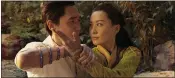  ?? MARVEL STUDIOS VIA AP ?? This image released by Marvel Studios shows Tony Leung, left, and Fala Chen in a scene from “Shang-Chi and the Legend of the Ten Rings.”