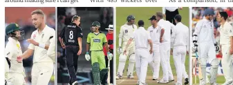  ??  ?? NEVER A BACKWARD STEP Stuart Broad has always been in the thick of any confrontat­ion on the field – as flare-ups with Steve Smith, Mohammad Hafeez, Zulqarnain Haider and Mitchell Johnson show