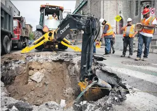  ?? MICHELLE BERG ?? The city has been spending a record amount of money fixing its ailing water infrastruc­ture, Pierre Desrochers, president of the city’s executive committee, says.