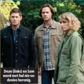  ??  ?? Dean (links) en Sam word met hul nie-sodooies herenig.