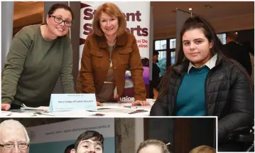  ??  ?? ABOVE: Lisa Hickey Tralee, Margaret Godley KCFE and Mercy Mounthawk student Saoirse Murphy from Tralee.