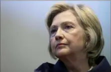  ?? Associated Press ?? Hillary Clinton said that she felt “great profound sadness” that Donald Trump had already been indicted on so many other charges that “went right to the heart of whether or not our democracy would survive.”