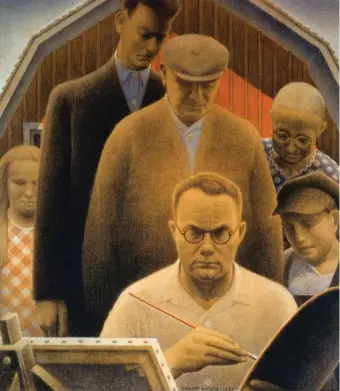  ??  ?? Grant Wood: The Return from Bohemia, 1935