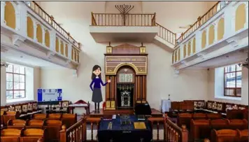  ?? ?? Guiding role: the cartoon of Ella in a synagogue in one of the BBC videos