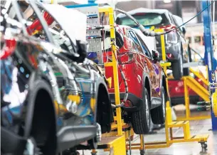  ?? DREAMSTIME ?? Auto production in Canada for the 12 months to July of this year was down 6.6 per cent compared with a year earlier — levels that were already low because of widespread shutdowns in 2020.