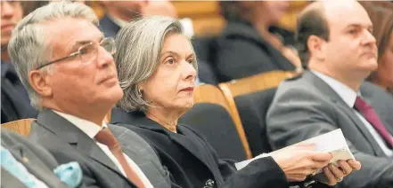  ?? ANTONIO CRUZ/AGÊNCIA BRASIL ?? Evento. A presidente do Supremo Tribunal Federal, Cármen Lúcia, durante seminário no Centro Universitá­rio de Brasília