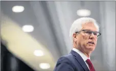  ?? CP PHOTO ?? Federal Minister of Natural Resources Jim Carr speaks during the Greater Vancouver Board of Trade’s annual Energy Forum, in Vancouver. Carr says the government will not entertain any attempts by British Columbia to stall or stop the expansion of the...
