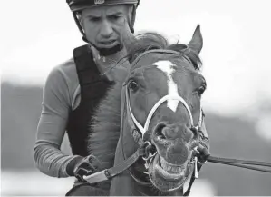  ?? AP ?? Kentucky Derby winner Rich Strike was a late entry for the 154th running of the Belmont Stakes.