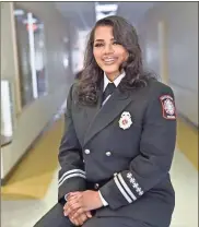  ?? Special Photo ?? South Fulton Fire Department Captain Andrea Hall recited and signed the Pledge of Allegiance at the Biden Inaugurati­on Jan. 20.