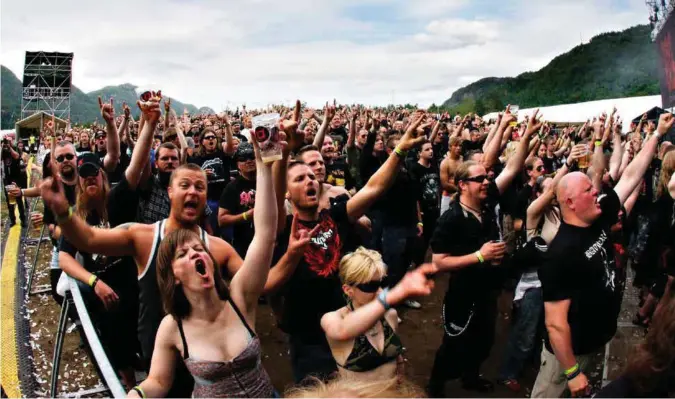  ?? FOTO: TOR ERIK SCHRØDER ?? Norway Rock anslo at de tapte 1 million kroner på boikott fra Mc-miljøene i 2011. Her fra en tidligere festival.