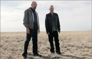  ?? Handout ?? Bryan Cranston and Aaron Paul return for the fifth and final season of Breaking Bad.
Cranston says he will direct the season’s ninth episode.