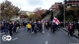  ?? ?? Акция протеста в Тбилиси стороннико­в Михаила Саакашвили, 15 ноября