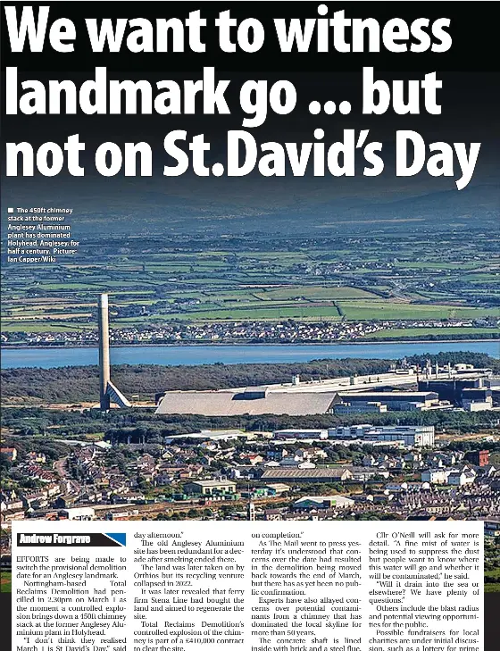 We want to witness landmark go but not on St.david’s Day PressReader