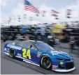  ?? CHRIS TROTMAN/GETTY IMAGES ?? William Byron turned a lap of 173.494 mph in a Hendrick Motorsport­s Chevy to win the pole at Pocono Raceway.