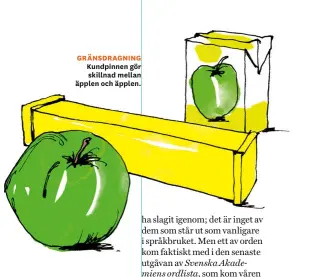  ??  ?? GRÄNSDRAGN­ING Kundpinnen gör skillnad mellan äpplen och äpplen.
