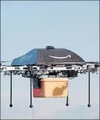  ?? AMAZON ?? Un dron de Amazon lleva un pedido