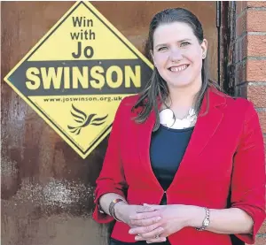  ??  ?? Jo Swinson said more than 93,000 leaflets and other material bought by the party at a cost of £2,700 were never used.