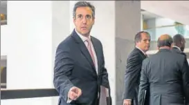  ?? NYT FILE ?? ▪ Michael Cohen, President Donald Trump’s longtime personal lawyer, speaks to reporters