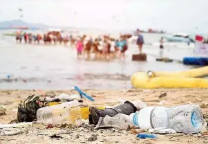  ??  ?? Wer träumt im Urlaub nicht von sauberen Stränden und glasklarem Wasser? Damit könnte bald Schluss sein, denn jedes Jahr landen Tausende Tonnen Plastikmül­l im Meer und belasten so die Umwelt.