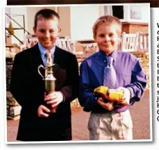  ?? GETTY IMAGES/ TWITTER ?? Winning combinatio­n: Hatton and caddie Bell enjoy Sunday’s triumph in Italy, building on their days as successful juniors at Harleyford Golf Club (left)