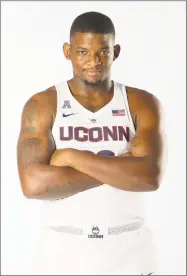  ?? Courtesy of UConn Athletics ?? UConn forward Eric Cobb has worked hard to drop 20 pounds from his 6-foot-9 frame.