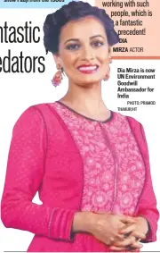  ?? PHOTO: PRAMOD THAKUR/HT ?? Dia Mirza is now UN Environmen­t Goodwill Ambassador for India