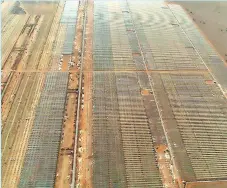  ?? | SUPPLIED ?? SOLA’S solar photovolta­ic power plant being built in Lichtenbur­g, North West.