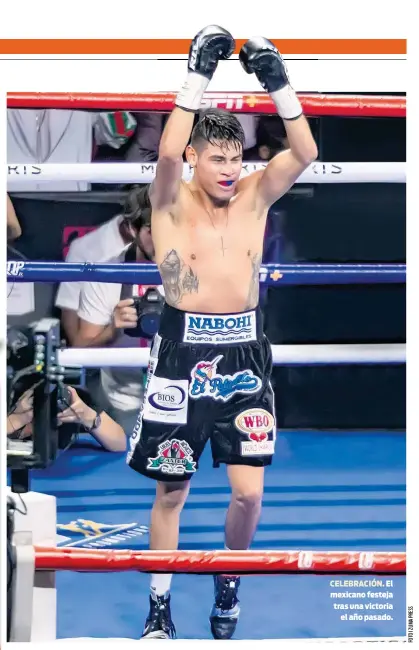  ??  ?? CELEBRACIÓ­N. El mexicano festeja tras una victoria
el año pasado.