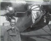  ?? ASSOCIATED PRESS ?? Richard Byrd, hailed as a national hero as the first person to fly over the North Pole in 1926, poses in front of a Fokker plane used for his expedition. It turns out that Byrd might have been just short of his goal.