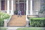  ??  ?? Jovan Adepo, who plays Michael Murphy, sits on the steps of a house that, in reality, is in Lockhart, where much of Season 2 was filmed.