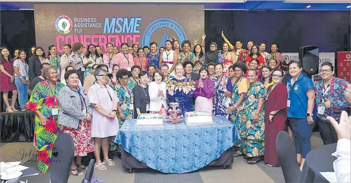  ?? Picture: BAF ?? Women business leaders and entreprene­urs at the inaugural two-day MSME Conference at the GPH in Suva last week.