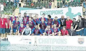  ?? FOTO: IHF ?? El Barça conquistó el año pasado en Dammam (Arabia) su quinto Mundial de dubs