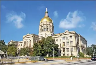  ??  ?? The Georgia State Capitol Building in Atlanta.