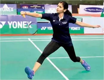  ??  ?? Samiya Imad Farooqui of Hyderabad in action during a match in this file photo.