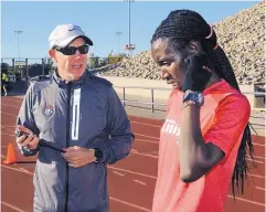  ?? JIM THOMPSON/JOURNAL FILE ?? University of New Mexico cross country/track and field coach Joe Franklin had a heavy influx of internatio­nal talent on last year’s cross country rosters. “How do we get them back?” Franklin said.