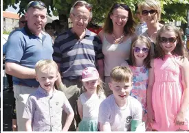  ?? Photo by Michelle Cooper Galvin ?? Mike, Martina, Ross, Ellie, Jack and Eva Cronin with Pat, Sinead and Martha Myers, enjoying the Fleadh Cheoil in Milltown on Sunday.
