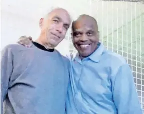  ?? PROVIDED BY DAVID SHEFF ?? David Sheff and Jarvis Jay Masters in 2020 in one of their meetings at California’s San Quentin State Prison.