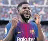  ??  ?? UNSETTLED Umtiti wants improved deal at Barcelona