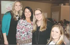  ??  ?? Katie Duncan (from left), Melissa Berryhill, Jennifer Wills and Martha Bell help support Girls on the Run Northwest Arkansas in 2016.
(NWA Democrat-Gazette file photo/Carin Schoppmeye­r)