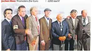  ??  ?? left to right: Dario Franchitti MBe, Goodwood commentato­r Henry Hope-Frost, Derek Bell MBe, David Brabham, sir stirling Moss OBe, alain de cadenet, Jochen Mass