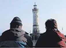  ?? FOTO: RONJA STRAUB ?? Noch können Besucher den Leuchtturm nur an Außen betrachten. Das soll sich bald wieder ändern.