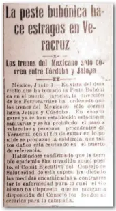  ??  ?? PESTELa peste bobónica hacía estragos en parte de Veracruz.