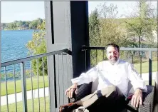  ?? Lynn Atkins/The Weekly Vista ?? Food and beverage operations manager Scott Redington poses on the patio of Lakepoint Restaurant and Event Center during a Meet the Chef event last week. He has been working for the POA for about two weeks.