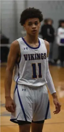  ?? COuRTESy Of KEviN GiBSON ?? GOING PLACES: Darien Gibson made a name for himself starring on the basketball court for the Wareham Vikings, but he’s taken his game to the Hoosac School in New York to get a chance to bring his game to even higher levels.