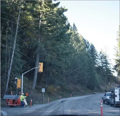  ?? PHOTO BY MARY BULLWINKEL — FOR THE TIMES-STANDARD ?? Another season of constructi­on work on State Route 36is coming to a close, and numerous improvemen­ts were completed. Work will resume in this area next year.