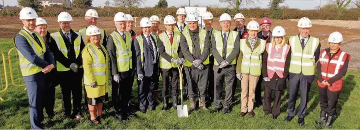  ??  ?? Mr Ken Skates AM, cabinet secretary for economy,at the opening of the first foundation for the new science park in Gaerwen.